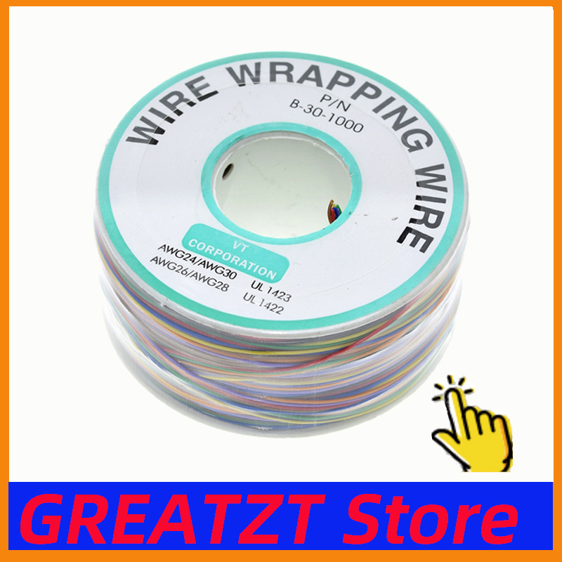 Breadboard Jumper Wire - TZT Wrapping Wire 8 30AWG Insulation