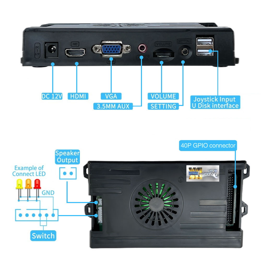 9800 in 1 Pandora Saga DX 2 Pl - огляд і ціна Diy Electronics Game