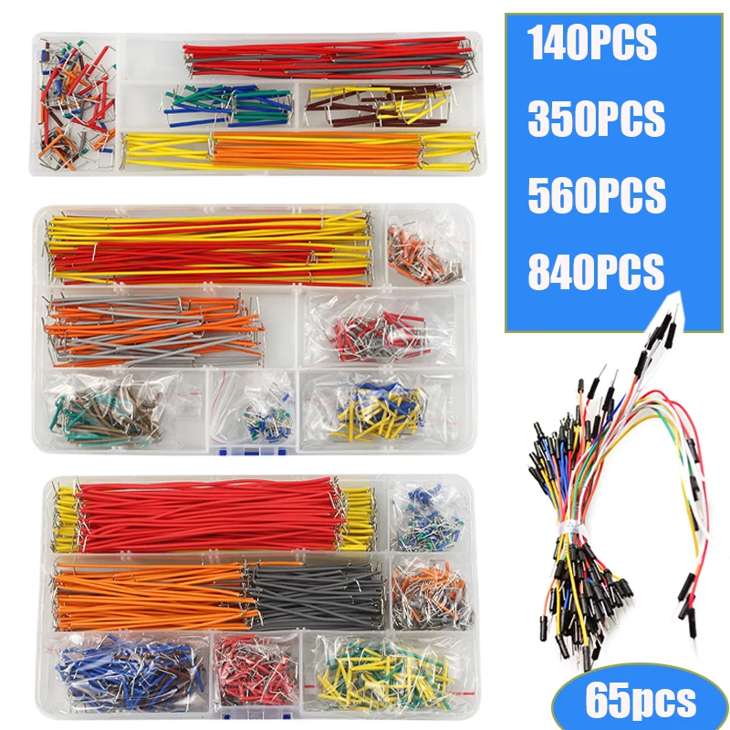 65/140/350/560/840Pcs/Box U Sh - огляд і ціна Breadboard Jumper Wire