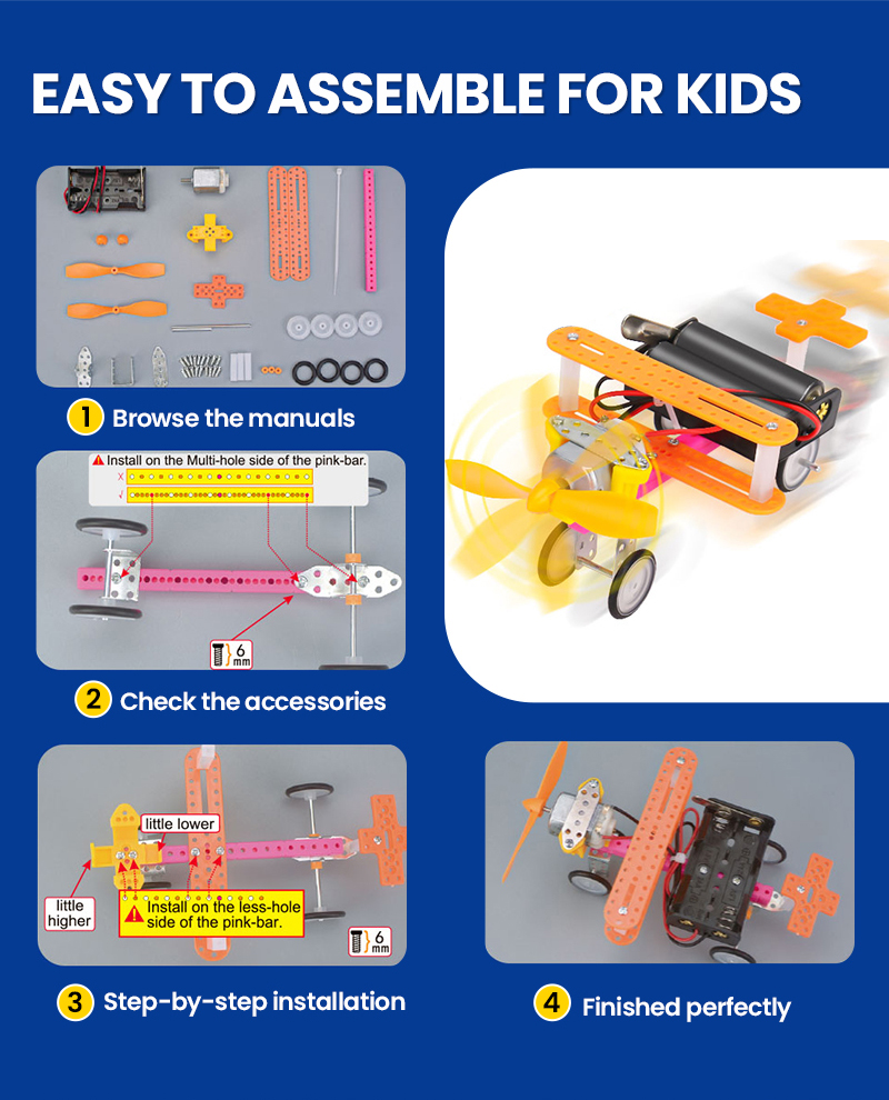 6 Set Robotics Kit Science Exp - огляд і ціна Diy Electronics Toys