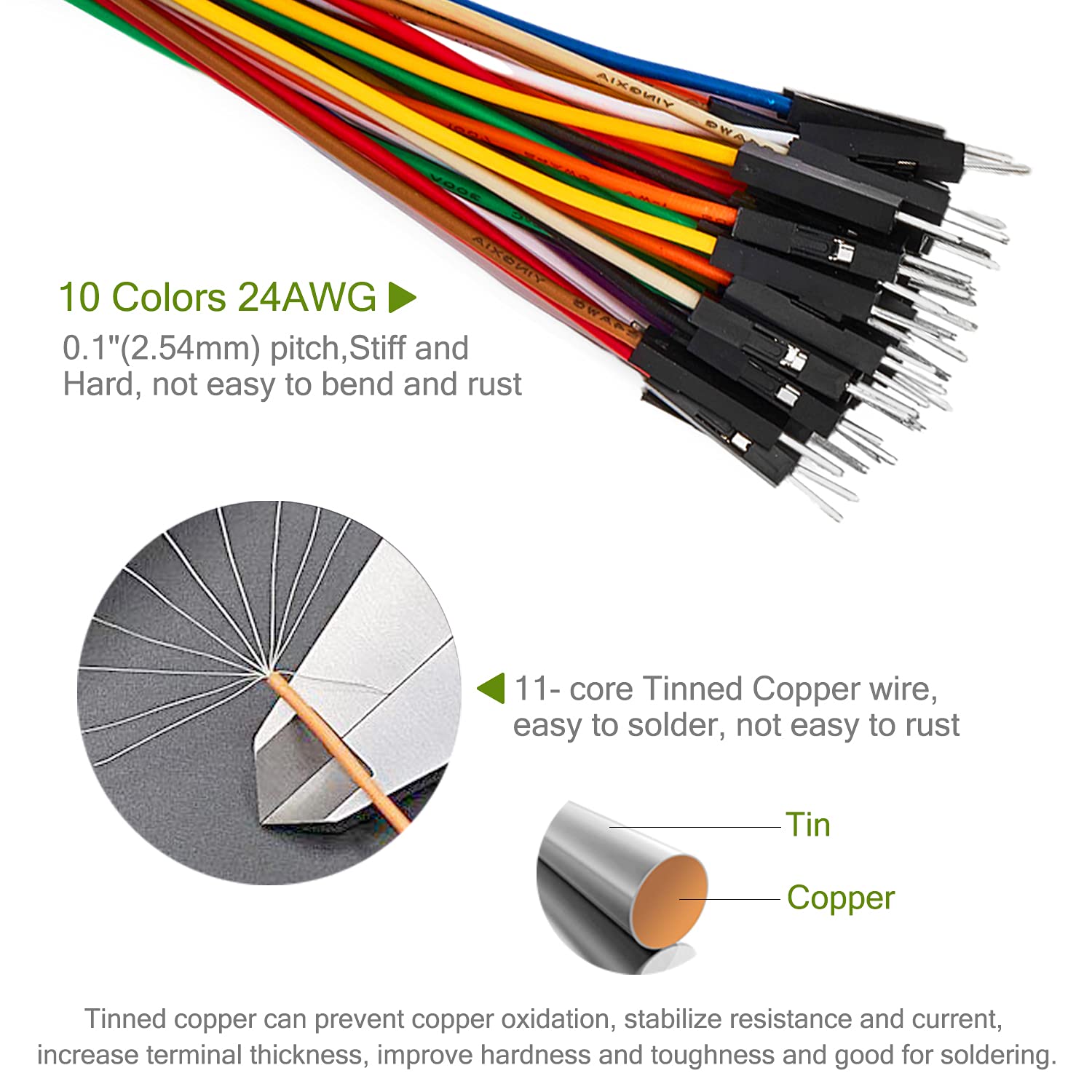 120pcs 40 Pin Breadboard Jumpe - огляд і ціна Breadboard Jumper Wire