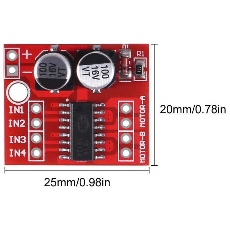 10PCS L298N Mini DC Motor Driv - огляд і ціна L298N Motor Driver