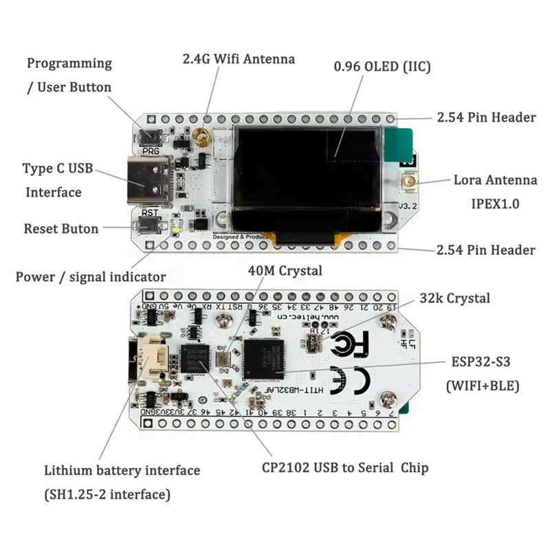 Heltec LoRa32 V3 863-928MHZ ES - огляд і ціна Esp32 Wifi Bluetooth