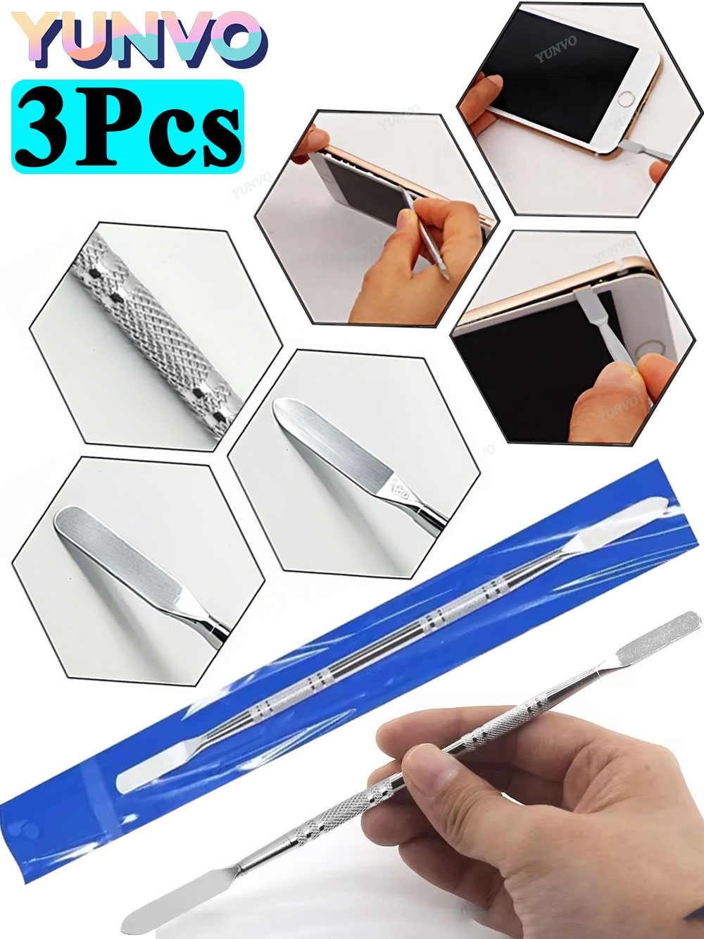 3Pcs Metal Spudger Crowbar Sta - огляд і ціна Diy Electronics Repair