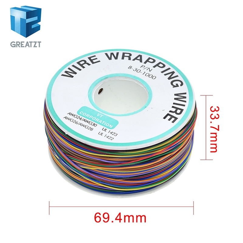 TZT Wrapping Wire 8 30AWG Insu - огляд і ціна Breadboard Jumper Wire