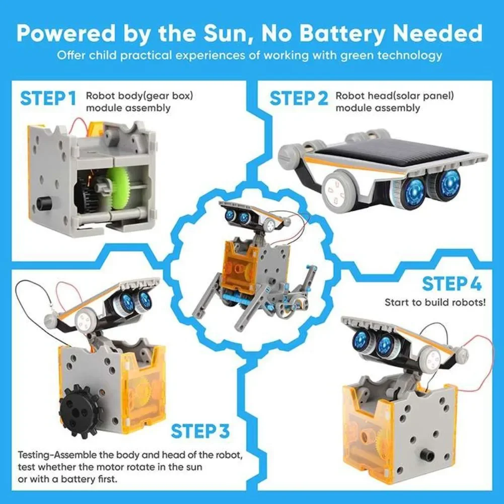 13 in 1 Solar Powered Robot Sc - огляд і ціна Diy Electronics For Beginners